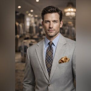 NEW! Original Penguin Cotton, Slim Blue Plaid Tie